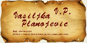 Vasiljka Planojević vizit kartica